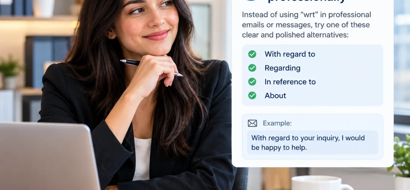 how-to-say-wrt-professionally